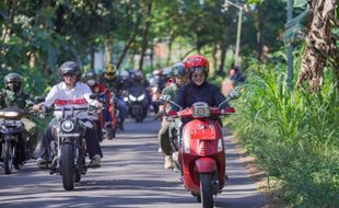 Touring Naik Vespa, Bupati Mulyani Promosikan Deretan Wisata Umbul di Klaten