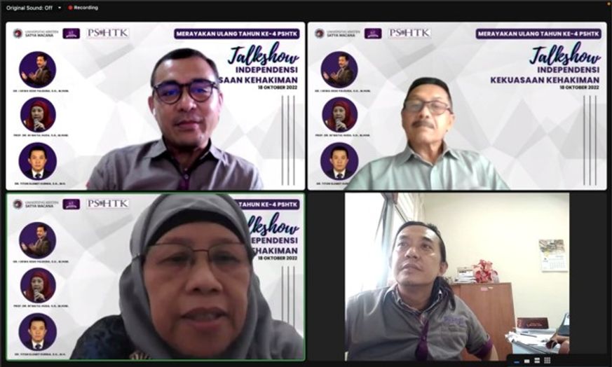 Hakim Aswanto Dicopot DPR, PSHTK UKSW Kupas Independensi Kekuasaan Kehakiman