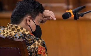 Ekspresi Ferdy Sambo Sidang Perdana Kasus Pembunuhan Brigadir J di PN Jaksel