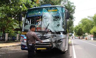 Sempat Pingsan Setelah Terserempet Bus Sugeng Rahayu, Warga Klaten Ini Selamat