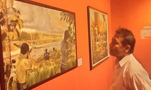 Lukisan Kisah Perjuangan saat Kemerdekaan Dipamerkan di Benteng Vredeburg Jogja