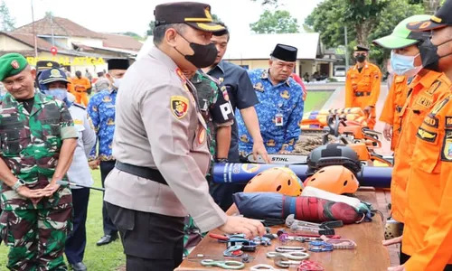 Antisipasi Bencana, Polres Salatiga Gelar Apel Siap Siaga Bencana