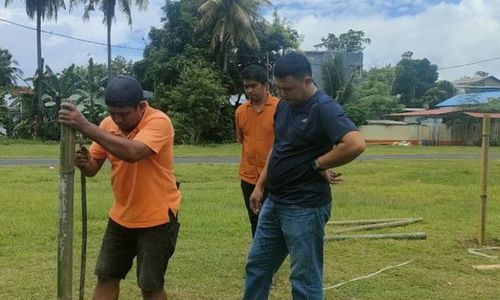 Waduh! Pertina Sulsel Bangun Ring Tinju dari Bambu untuk Porprov, Ini Alasannya