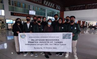 7 Mahasiswa Perhotelan Politeknik Indonusa Solo Berangkat ke Taiwan