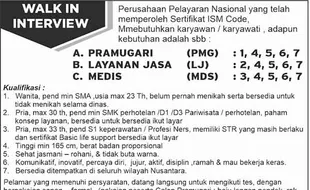 Daftar Lowongan Kerja Terbaru Perusahaan Pelayaran Nasional