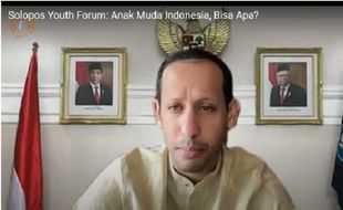 Menteri Nadiem Ajak Peserta Solopos Youth Forum Gali Potensi di Dunia Digital