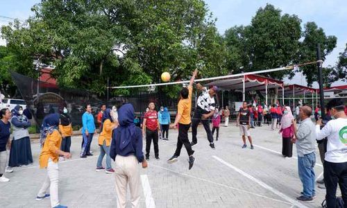 Seru-Seruan! Pegawai RSUD Pandan Arang Boyolali Gelar Lomba Voli Jelang HUT