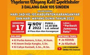 Jangan Lupa Nanti Malam Ada Pentas Wayang Kulit di 17 Desa di Karanganyar