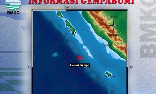 Pulau Enggano Bengkulu Diguncang Dua Kali Gempa