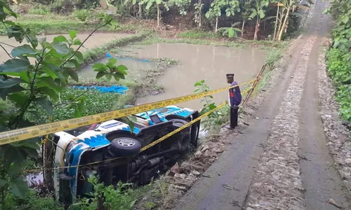 Berikut Data Korban Kecelakaan Tunggal Minibus di Nguntoronadi Wonogiri