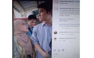 Datangi Pengungsi, Rizky Billar dan Lesty Kejora Doakan Korban Gempa Cianjur