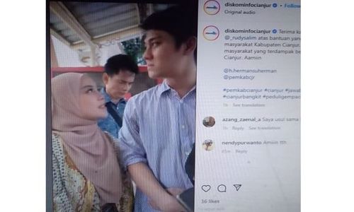 Datangi Pengungsi, Rizky Billar dan Lesty Kejora Doakan Korban Gempa Cianjur