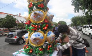 13 Pohon Natal Semarakkan Natal kawasan Jensud Solo