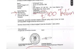 Fantastis! Surat BNI Konfirmasi Ada Uang Rp99,9 Triliun di Rekening Yosua