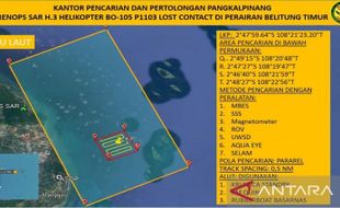 Tim SAR Kerahkan 3 Kapal Pendeteksi Cari Helikopter Polri Jatuh di Belitung