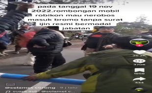 Viral! Terobos Masuk ke Wisata Bromo, Rombongan Mobil Rubicon Diadang Petugas