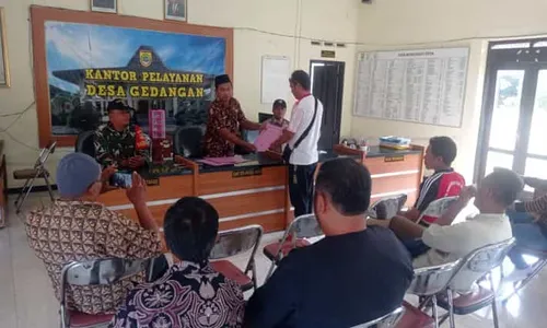 Seusai Kisruh Tanah Desa, 2 Perangkat Desa Gedangan Sukoharjo Dinonaktifkan