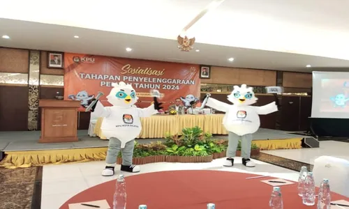 KPU Salatiga Perkenalkan Maskot Pemilu 2024 Sura dan Sulu