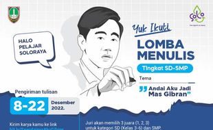 Ikuti Lomba Menulis "Andai Aku Mas Gibran" dan Rebut Jutaan Rupiah