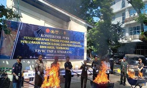 Banyak! Sepanjang 2022, Bea Cukai Semarang Rampas Belasan Juta Rokok Ilegal