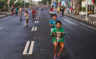 Hari Pertama Relaunching CFD Juanda Solo, Masih Banyak Motor Berseliweran