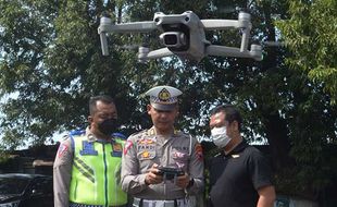 Polda Jateng dan Polres Klaten Uji Coba ETLE Drone, Awasi Pelanggaran Lalin