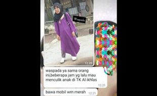 Kabar Wanita Jilbab Culik Anak di Karanganyar Beredar Luas, Ternyata Hoaks