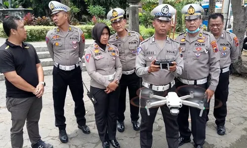 Siap-Siap Lur, di Solo Polisi Pakai Drone Pantau Pelanggaran Lalin