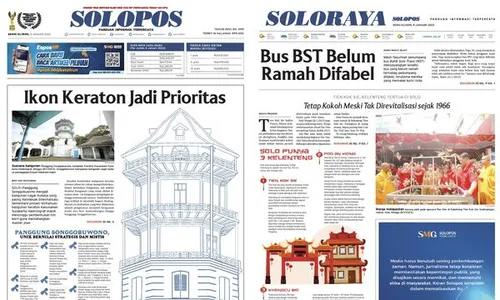 Solopos Hari Ini: Ikon Keraton Jadi Prioritas