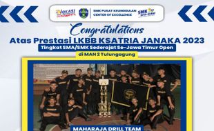 Membanggakan, Maharaja Drill Tim SMK Mutuharjo Borong 4 Piala LKBB Jatim 2023