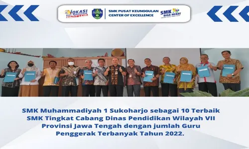 SMK Mutuharjo Raih Penghargaan 10 Besar Guru Penggerak Terbanyak di Jateng