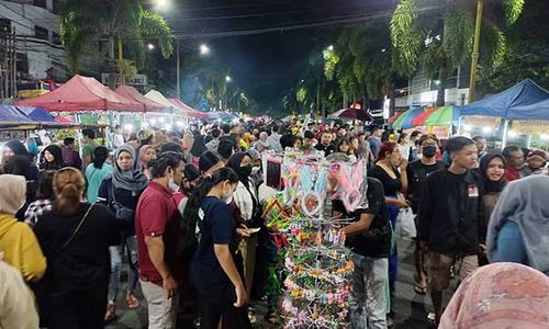 Ramai Pol! Begini Suasana Car Free Night Perdana di Jl Pemuda Klaten