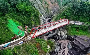 Hore! Pembangunan Jembatan Gladak Perak Lumajang Jatim Sudah Hampir Rampung