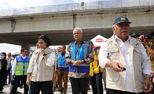 Menkeu dan Menteri PUPR Tinjau Proyek Strategis Nasional Jalan Tol Solo-Jogja