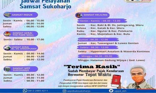 Jangan Terlewat! Ini Jadwal Lengkap Samsat Keliling Sukoharjo Senin-Minggu