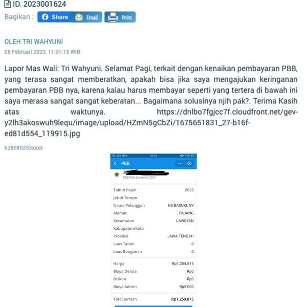 Terakhir Naik 2018, Gibran Revisi Tarif PBB 2023 Meski Mumet Target Duwur