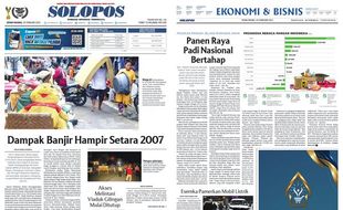 Solopos Hari Ini: Dampak Banjir Hampir Setara 2007 