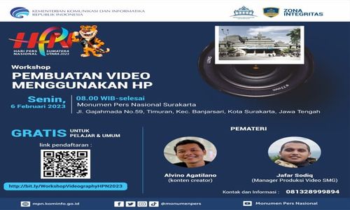 Yuk, Ikuti Workshop Tips Menghasilkan Video Keren Cuma Lewat HP