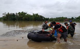 Sungai Bengawan Solo Meluap, 8 Kecamatan di Sragen Dilanda Banjir