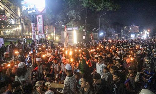 Meriah! Ribuan Warga Bogor Ikuti Pawai Obor Sambut Ramadan 1444 Hijriah