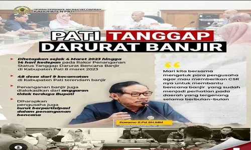 Tok! DPRD Pati Tetapkan Wilayahnya Tanggap Darurat Banjir