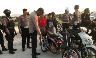 Waduh! Lokasi Proyek Tol Klaten Dipakai Balap Liar, Belasan Motor Disita Polisi