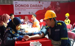 Peringati Bulan K3 Nasional, Ratusan Karyawan Semen Gresik Ikuti Donor Darah