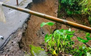 Diguyur Hujan Siang-Malam, Jembatan di Lanjaran Tamansari Boyolali Ambrol