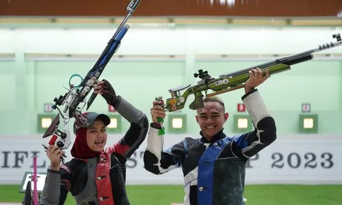 Atlet Perbakin Solo Sumbang Emas dari Asian Rifle Pistol Cup 2023