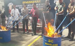 Peredaran Rokok Ilegal Masif, 2,2 Juta Batang Dimusnahkan di Magelang