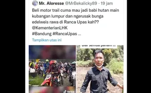 Peserta Event Trail Ranca Upas Buka Suara Soal Kerusakan Bunga Edelweis Rawa