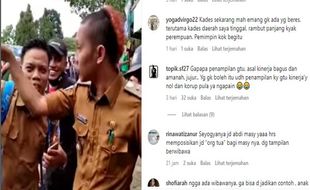 Viral! Kades Siberongan Lombok Barat Berambut Mohawk Seperti Anak Punk