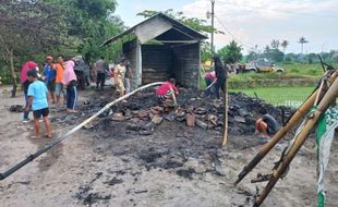 Tiba-Tiba Muncul Api, Warung Bakmi Jawa di Jogonalan Klaten Ludes Terbakar