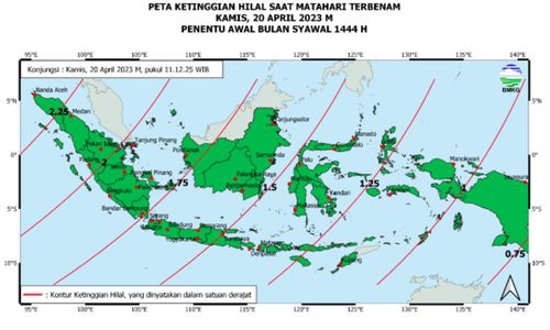 BMKG: Hilal Belum Terlihat 20 April, 1 Syawal Pemerintah Mungkin 22 April